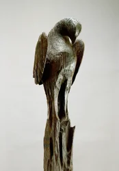Stolpe för gravhus, 500-1000 (trä)